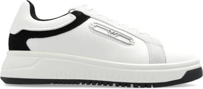 Emporio Armani Sportschoenen met logo White Dames