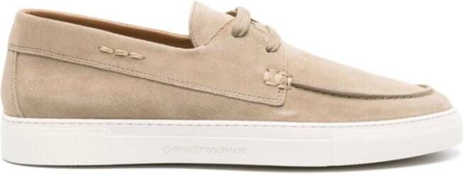 Emporio Armani Steen Sneaker Crosta Beige Heren