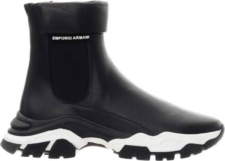 Emporio Armani Stijlvolle Chelsea Boots voor vrouwen Black Dames