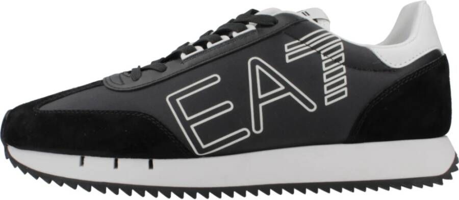 Emporio Ar i EA7 Zwarte Casual Textiel Sneakers met 3cm Rubberen Zool Black - Foto 10