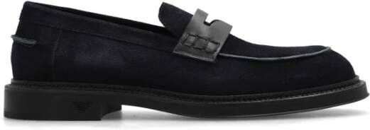 Emporio Armani Suède loafers Blue Heren