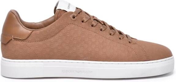 Emporio Ar i Suède Sneakers met Rubberen Zool