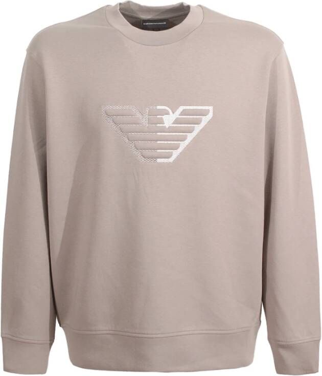 Emporio Ar i Sweatshirt met ronde hals en tweekleurige adelaar