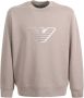 Emporio Ar i Sweatshirt met ronde hals en tweekleurige adelaar - Thumbnail 1