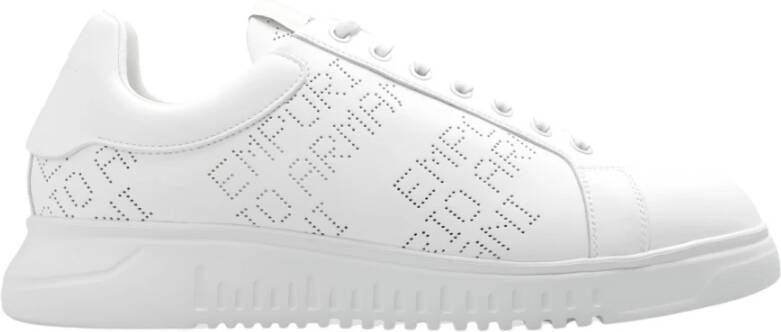 Emporio Armani Witte Sneaker 2023 2024 Collectie White Heren