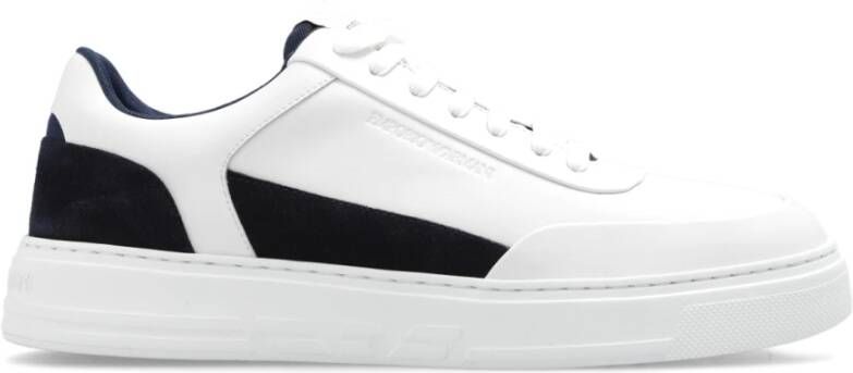Emporio Armani Heren Sneakers met Contrast Details White Heren