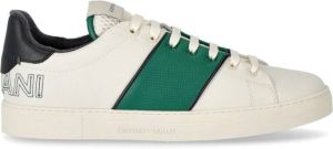 Emporio Armani White Gre Sneaker met logo Wit Heren