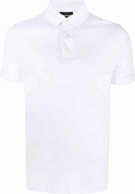 Emporio Ar i Witte Adelaar Motief Poloshirt