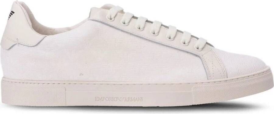 Emporio Armani Witte Casual Sneakers White Heren
