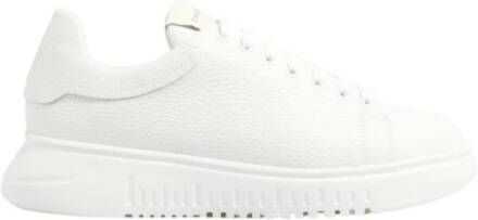 Emporio Armani Witte Sneaker Herfst Winter Collectie 2023 2024 White Heren