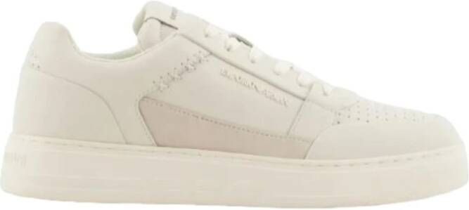 Emporio Armani Witte Lage Sneakers met Geperforeerde Neus White Heren