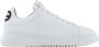 Emporio Armani Witte gehamerde leren sneakers Heren 41.5 White Heren - Thumbnail 1