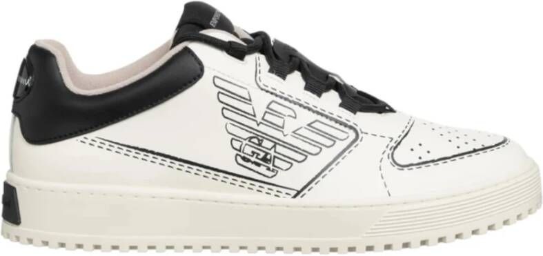 Emporio Armani Multicolor Vetersluiting Sneakers White Heren