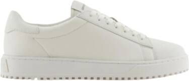 Emporio Ar i Witte Leren Lage Sneakers