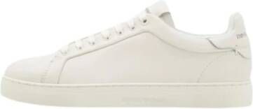 Emporio Armani Witte leren sneakers met ronde neus