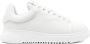 Emporio Ar i Witte Leren Sneakers Vetersluiting Platte Zool - Thumbnail 1