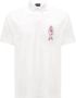 Emporio Ar i Witte polo met geborduurd rood adelaarslogo - Thumbnail 1