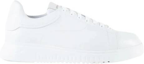 Emporio Armani Witte Sneaker Herfst Winter Collectie 2023 2024 White Heren