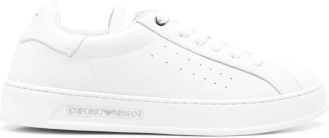 Emporio Ar i Witte Sneakers met Vetersluiting