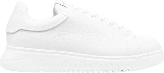 Emporio Armani Witte Sneaker Herfst Winter Collectie 2023 2024 White Heren