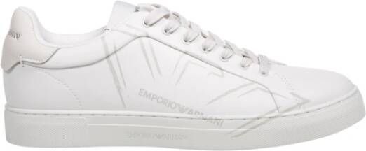 Emporio Armani Witte Vanille Sneaker White Heren