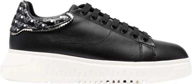 Emporio Armani X3X024Xm702Q534 lederen Sportschoenen Black Dames