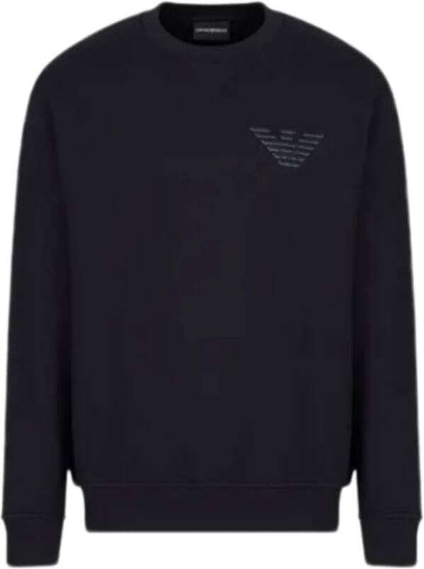 Emporio Ar i Zwart katoenen sweatshirt met adelaar logo
