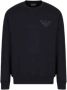Emporio Ar i Zwart katoenen sweatshirt met adelaar logo - Thumbnail 1