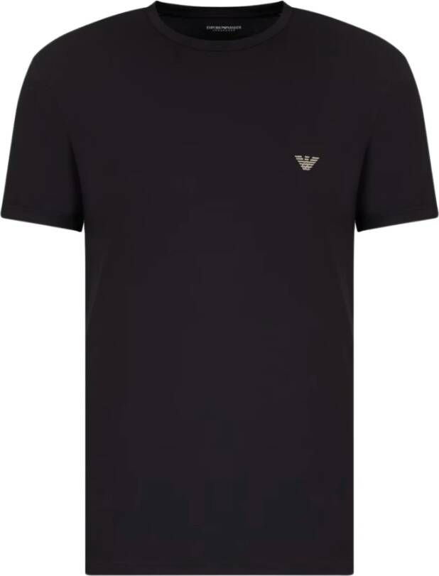 Emporio Ar i Zwart T-shirt met Adelaarslogo