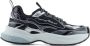 Emporio Ar i Zwarte Gestreepte Patroon Sneakers Dikke Zool - Thumbnail 1
