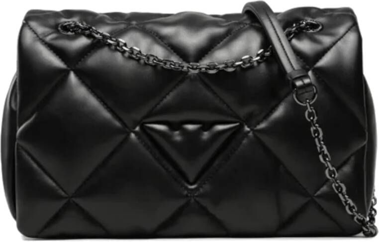 Emporio Ar i Zwarte Gewatteerde Winkel d met Adelaarslogo