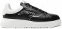 Emporio Armani Leren Vetersluiting Sneakers Effen Patroon Black Heren - Thumbnail 1