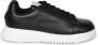Emporio Armani Zwarte leren sneakers met stevige zool Black Heren - Thumbnail 6