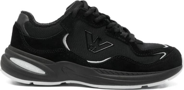Emporio Ar i Zwarte Logo Sneakers Exclusieve Stijl