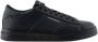 Emporio Armani Zwarte Leren Sneakers met Anatomische Rubberen Zool Black Heren - Thumbnail 11