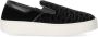 Emporio Armani Low-Top Sneakers Black Monogram Slip-On Sneaker in zwart - Thumbnail 1
