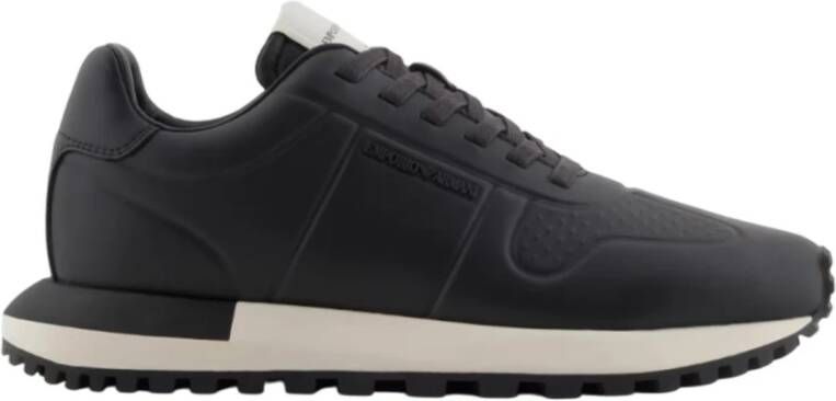 Emporio Ar i Zwarte platte schoenen Elegante stijl