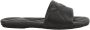 Emporio Armani Gewatteerde leren adelaar sandalen Black Dames - Thumbnail 15