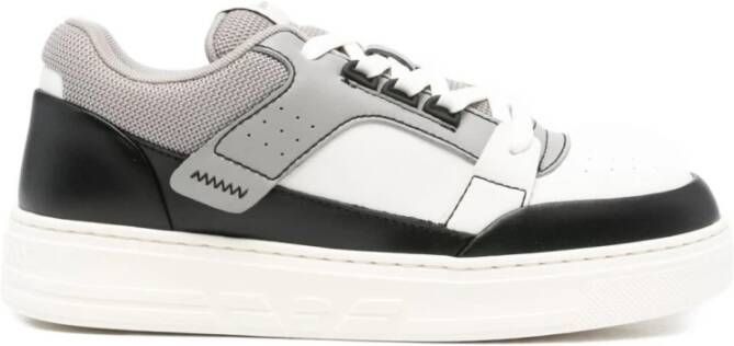 Emporio Ar i Zwarte Sneakers met Geperforeerde Neus