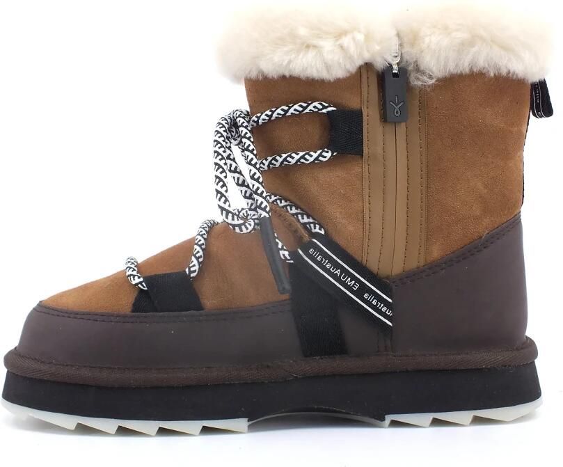 EMU Blurred laarsje met siervetersluiting Bruin