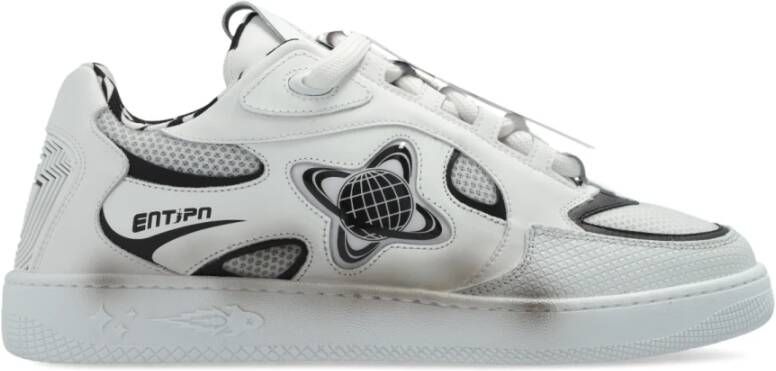 Enterprise Japan Leren Skater Sneakers met Rubberen Zool White Heren