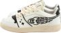 Enterprise Japan Leren sneaker met craquele inzetstukken Blue Heren - Thumbnail 2