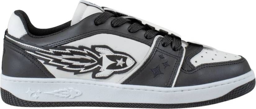 Enterprise Japan Zwarte Sneakers met Logo Detail Zwart