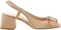 Enzo Di Martino Peep Toe Peep Heel Beige Dames - Thumbnail 2