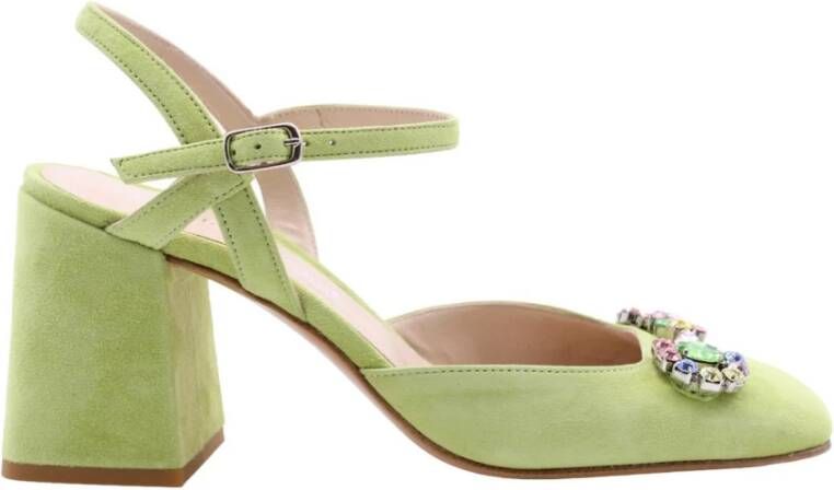 Enzo Di Martino Peep Toe Peep Heel Green Dames