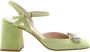 Enzo Di Martino Peep Toe Peep Heel Green Dames - Thumbnail 2