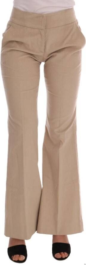 Er no Scervino Chique Beige Bootcut Flared Broek