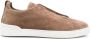 Ermenegildo Zegna Suede Sneakers met Triple Stitch Beige Heren - Thumbnail 1