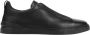 Ermenegildo Zegna Zwarte Hertenleren Instap Sneakers Black Heren - Thumbnail 1