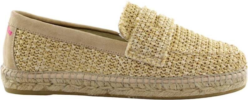 Espadrilles Beige Stoffen Loafer